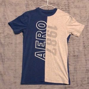 Aeropostale Men’s Blue And Grey Shirt